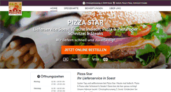 Desktop Screenshot of pizzastar-soest.de