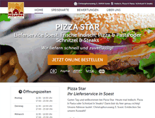 Tablet Screenshot of pizzastar-soest.de